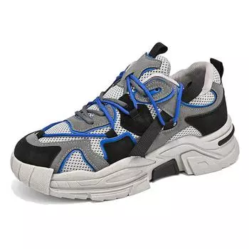 Новые повседневные спортивные прогулочные кроссовки, мужские дышащие прогулочные туфли на платформе для мужчин, удобные модные мужские баскетбольные кроссовки 39 синий