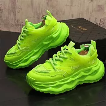 Новые повседневные спортивные туфли для папы для мужчин, модная обувь, мужские кроссовки, дышащая платформа, теннисные туфли для мужчин 38 чёрный