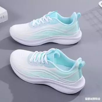 Новые повседневные спортивные туфли с дышащей мягкой подошвой, сверхлегкие кроссовки для мам, универсальные женские туфли для путешествий 36 розовый