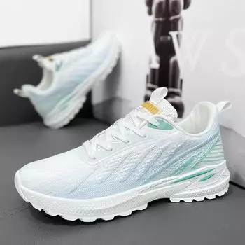 Новые повседневные тренировочные кроссовки для мужчин, модные трендовые беговые кроссовки со шнуровкой, легкие дышащие сетчатые вулканизированные кроссовки Tenis Masculino 39