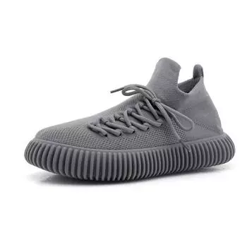 Новые повседневные туфли для мужчин и женщин, летающие плетеные удобные мягкие толстые подошвы, кроссовки для ходьбы, пара, Zapatos De Hombres 35 Women бежевый