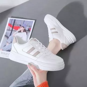 Новые повседневные туфли для женщин, летние, дышащие, трендовые, маленькие белые туфли, женские, для улицы, прогулочные, балетки, удобные, на платформе, теннисные кроссовки 35