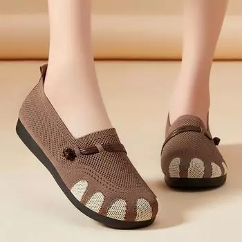 Новые повседневные туфли для женщин, туфли на одну ногу с плоской подошвой и неглубоким носом для женщин, мягкие подошвы, которые не утомляют ноги 36 чёрный