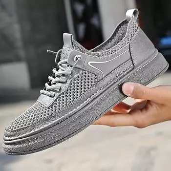 Новые повседневные туфли Спортивные кроссовки Тренер Zapatillas Deportivas Hombre Модные спортивные кроссовки Мокасины Легкие кроссовки 38 серый