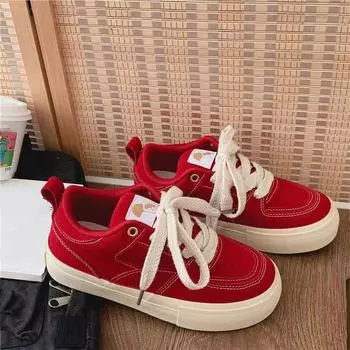 Новые повседневные удобные кроссовки на плоской подошве со шнуровкой, модные дышащие вулканизированные туфли с круглым носком, женские кроссовки 35