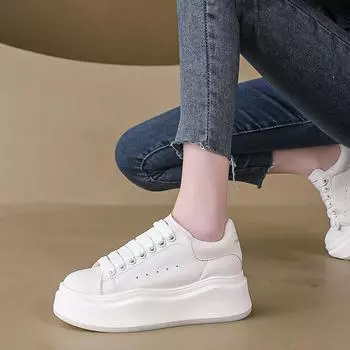 Новые повседневные женские кроссовки с круглым носком и перекрестными ремешками, осенняя модная дышащая удобная спортивная обувь с увеличенной высотой, НЕТ:9302 35