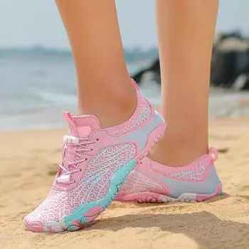 Новые пятипалые туфли для ходьбы по течению для двоих, обувь для водных видов спорта, дайвинга, пляжная обувь, амфибийная обувь 36 чёрный