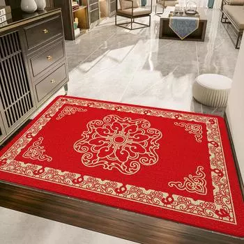 Новые праздничные красные коврики для входной двери в китайском стиле, устойчивые к пятнам, пылеудаляющие и очищающие от песка коврики для входной двери 50*80cm