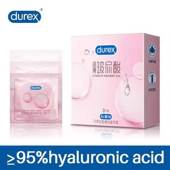 Новые презервативы Durex, смазка с гиалуроновой кислотой, длительный увлажняющий вагинальный секс-инструмент, секс-презерватив Fetherlite M