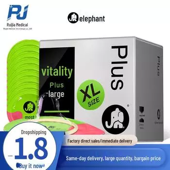 «Новые презервативы Elephant Vitality XL Large для мужчин — средства для планирования семьи для взрослых» Vitality Large [3 pcs]