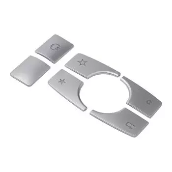 Новые прочные 6x кнопки мультимедиа пластиковые серебристые для Mercedes E Class W212 2015 Защита от коррозии и выцветания CHINA