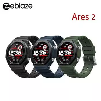 Новые прочные модные умные часы Zeblaze Ares 2, 50 м, водонепроницаемые, с длительным сроком службы батареи, умные часы с цветным дисплеем HD для телефона Android iOS