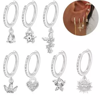 Новые продукты, инкрустированные вермикулитом, бабочки, серьги с пряжкой для ушей, серьги-клипсы из блестящего вермикулита, европейские и американские ювелирные изделия