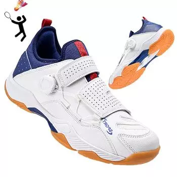 Новые профессиональные кроссовки для бадминтона для мужчин и женщин, большой размер 46, кроссовки для бадминтона, роскошные теннисные туфли, нескользящие мужские теннисные кроссовки 35