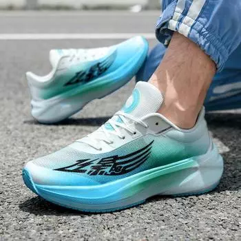Новые профессиональные кроссовки для бега. Дышащие студенческие кроссовки с амортизирующей карбоновой пластиной и звуком для мужчин. 42