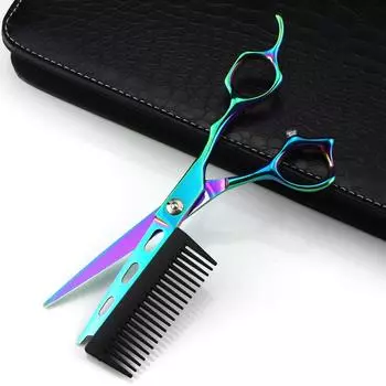 Новые профессиональные ножницы для волос Jp440C из стали 6 дюймов, цветные, 2 в 1, с расческой, для стрижки, парикмахерские ножницы Makas, парикмахерские ножницы