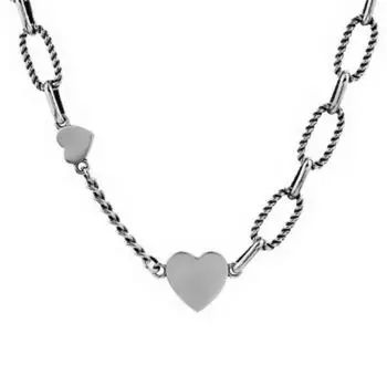 Новые простые креативные размеры, женская мода, ювелирные изделия из стерлингового серебра 925 пробы, глянцевое сердце, цепочка на ключицу, кулон, ожерелья N189