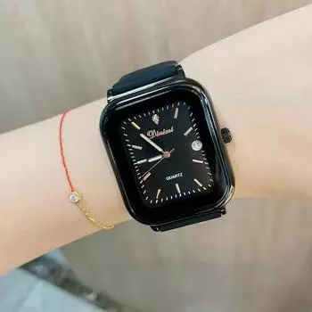 Новые простые квадратные легкие роскошные поясные часы с календарем, кварцевые часы Niche, модные повседневные женские часы