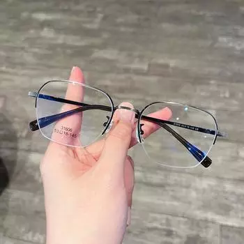 Новые простые многоугольные очки без оправы Xiaohongshu в одном стиле с интернет-знаменитостями