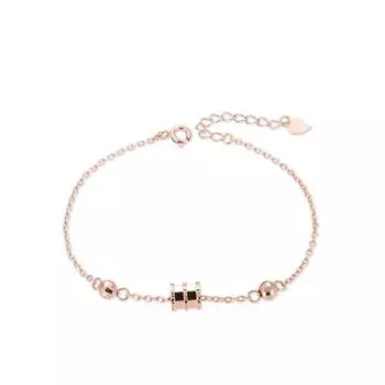 Новые простые модные аксессуары S925 серебряный розово-золотой браслет на талию для женщин