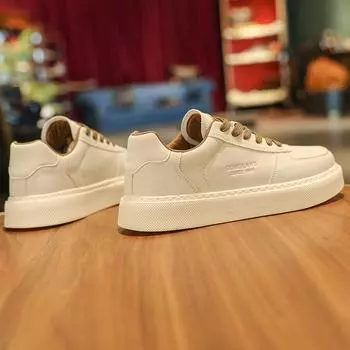 Новые простые мужские туфли, летняя модная универсальная повседневная спортивная обувь, молодежные дышащие легкие белые туфли с мягкой подошвой 39