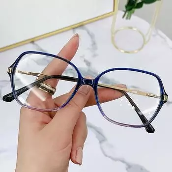 Новые простые плоские зеркальные женские модные онлайн-очки знаменитостей с градиентной оправой 1,56, синий свет, которые можно оснастить очками для чтения при близорукости. 1.56 anti-blue film