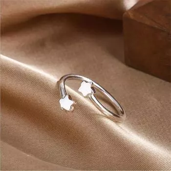 Новые простые ювелирные изделия из стерлингового серебра 925 пробы, модные популярные темпераментные кольца с рисунком звезды, открывающиеся кольца R126