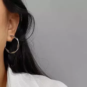 Новые простые витые спиральные клипсы для ушей ретро геометрические металлические серьги нестандартные женские ювелирные изделия подарки как