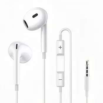 Новые проводные наушники HIFI Sound Volume Deep Noise с микрофоном для звонков, Высокий чистый звук, Стереонаушники [Версия 2025], Наушники, Наушники, Разъем 3,5 мм, Качество, белый