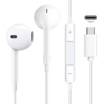 Новые проводные наушники Type C Type C с возможностью создания громкого шума Использует Type C, совместимый с [Выпуск 2024] Наушники, Наушники, Микрофон, Звонки,