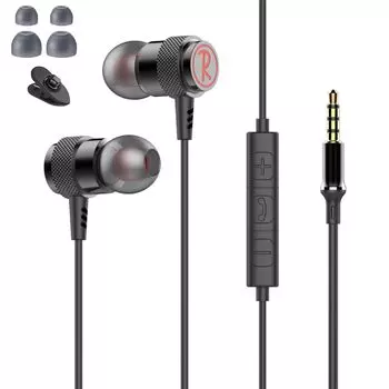 Новые проводные шумоподавляющие наушники с громкостью звука HIFI, удобные, без глубоких каналов, совместимые с 4-полюсными наушниками, совместимые с идеальными для [выпуска 2025 года]