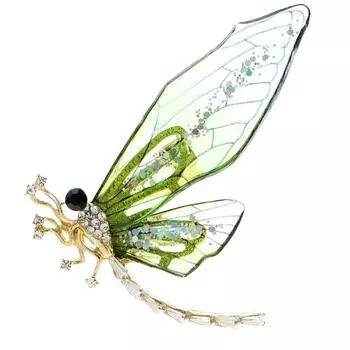 Новые прозрачные цветные броши в виде стрекозы для женщин, весенняя булавка с насекомыми, новые ювелирные изделия для свадебной вечеринки