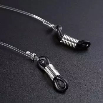 Новые прозрачные очки, противоскользящий ремешок, эластичный шейный шнур, спортивные очки на открытом воздухе, солнцезащитные очки, веревка, держатель чёрный