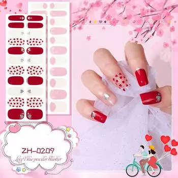 Новые японские и корейские наклейки для нейл-арта Love Waterproof 22 наклейки Клей для ногтей Наклейки на ногти ко Дню святого Валентина