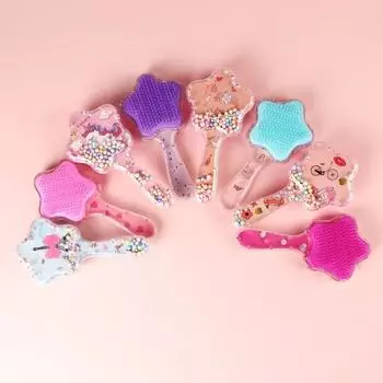 Новые расчески со звездами, антистатические массажные щетки для волос с единорогом, распутывание, массажная щетка для душа, расческа для волос, инструменты для укладки волос в салоне