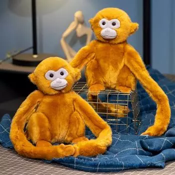 Новые реалистичные пушистые игрушки Goldenmonkey, мягкая и удобная кукла-обезьянка с длинными руками, забавный домашний декор, хороший подарок ребенку 25cm