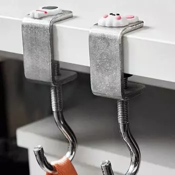 Новые регулируемые вращающиеся съемные крючки для краев стола, металлические настольные крючки для школьной, офисной, студенческой сумки, подвесные крючки для бутылок с водой