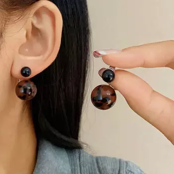 Новые ретро круглые серьги с леопардовым принтом изысканные простые геометрические серьги темперамента женские ювелирные изделия подарки как