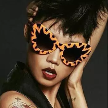 Новые ретро-очки кошачий глаз, большие цветные солнцезащитные очки-бабочки, солнцезащитные очки Joker Street чёрный