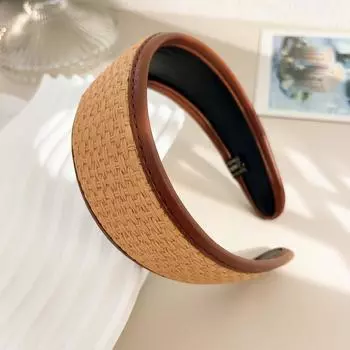 Новые Ретро PU Кожаные Повязки на Голову Широкие Тюрбаны Нескользящий Ободок Элегантные Аксессуары для Волос Женские Девичьи Модные Товары Подарки