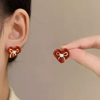 Новые ретро серьги-бантики в виде любви изысканные модные женские серьги-бантики в стиле «любовь» как