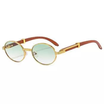 Новые ретро солнцезащитные очки из искусственного дерева, мужские овальные солнцезащитные очки, женские модные солнцезащитные очки с защитой от ультрафиолета