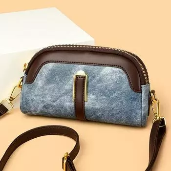 Новые ретро-стильные маленькие сумки через плечо для женщин, модная цветная сумка через плечо из искусственной кожи, женская брендовая сумка для телефона и кошелек