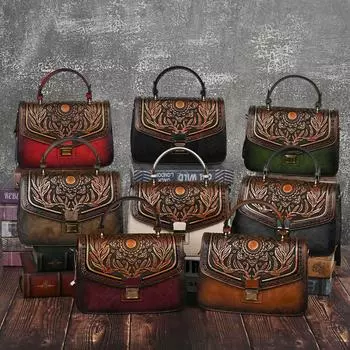 Новые ретро-сумки ручной работы для осени и зимы чёрный