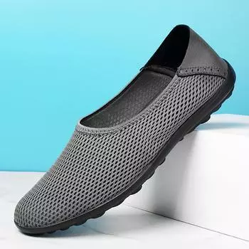 Новые ретро туфли мужские мокасины легкие прогулочные дышащие летние удобные повседневные туфли мужские кроссовки большой размер 35-50 низкие балетки 35 чёрный