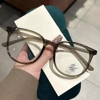 Новые ретро ультралегкие очки с защитой от синего света, плоские очки, женские модные изысканные повседневные прозрачные очки с плоской оправой +1.0 чёрный