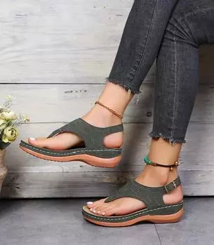 Новые римские сандалии с пряжкой на ремне, женские дышащие сандалии, летние туфли с открытым носком на платформе, легкие туфли, размер 36-43 36 вино красного