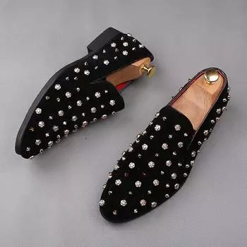 Новые Роскошные Дизайнерские Мужские Британские Остроносые Панк Оксфорды с Заклепками Официальные Мужские Свадебные Туфли для Выпускного Вечера и Вечеринки Sapato Social Masculino 38