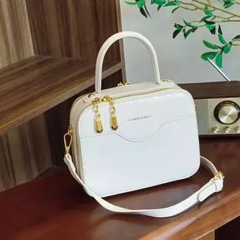 Новые роскошные дизайнерские сумки через плечо для женщин 2024 года, зимняя трендовая женская сумка через подмышку из искусственной кожи, модные сумки с клапаном белый