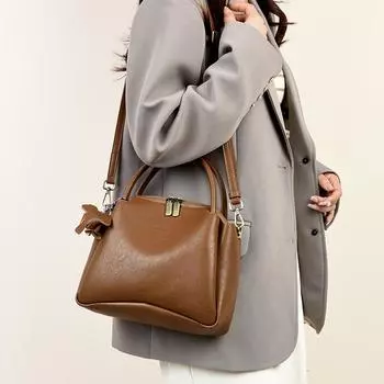 Новые роскошные дизайнерские женские сумки, однотонные высококачественные кожаные сумки на плечо для женщин, сумки через плечо